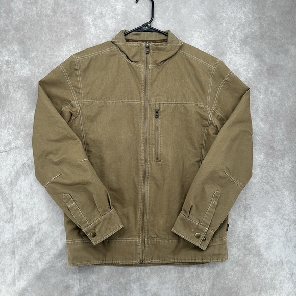 Kuhl Jackets & Blazers - Kuhl Men S Burr Jacket Brown Canvas Fleece Lined Rugged Cotton Work Coat Utility